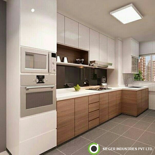 White and Walnut Two-Tone Modern