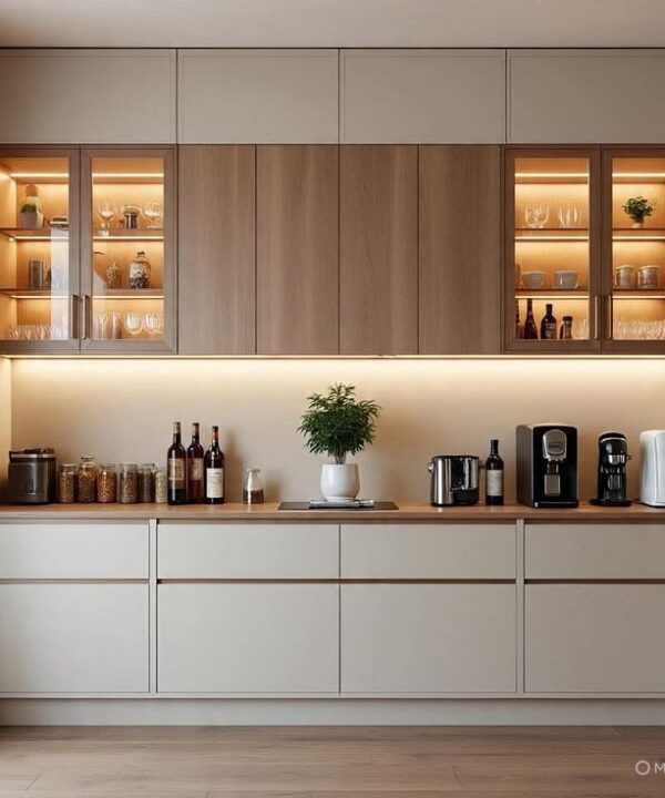 Warm Minimalist Coffee Bar