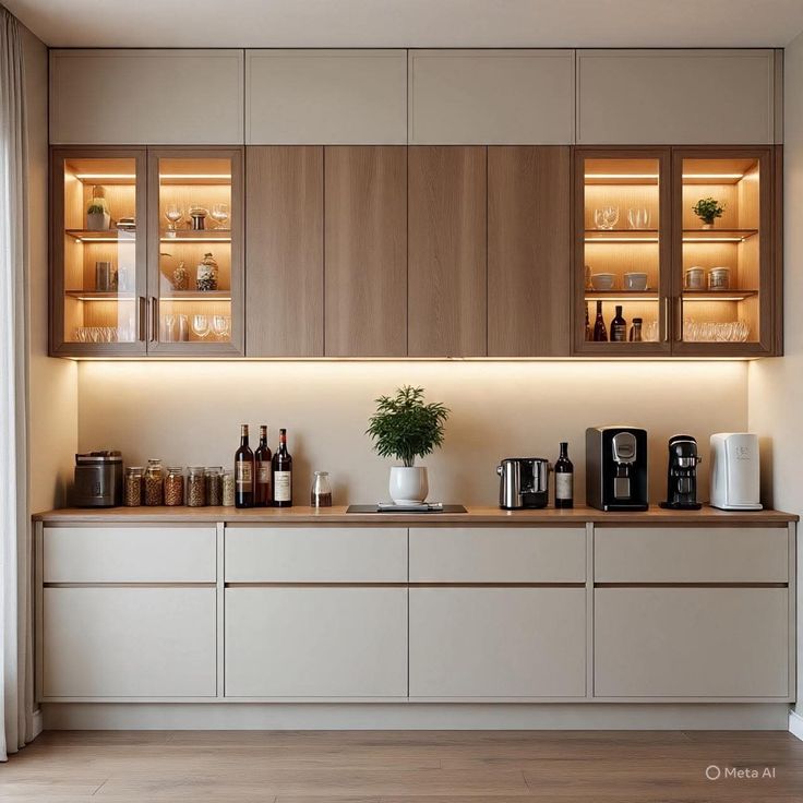 Warm Minimalist Coffee Bar