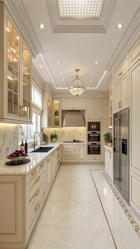 Galley-Style Luxury with Skylight