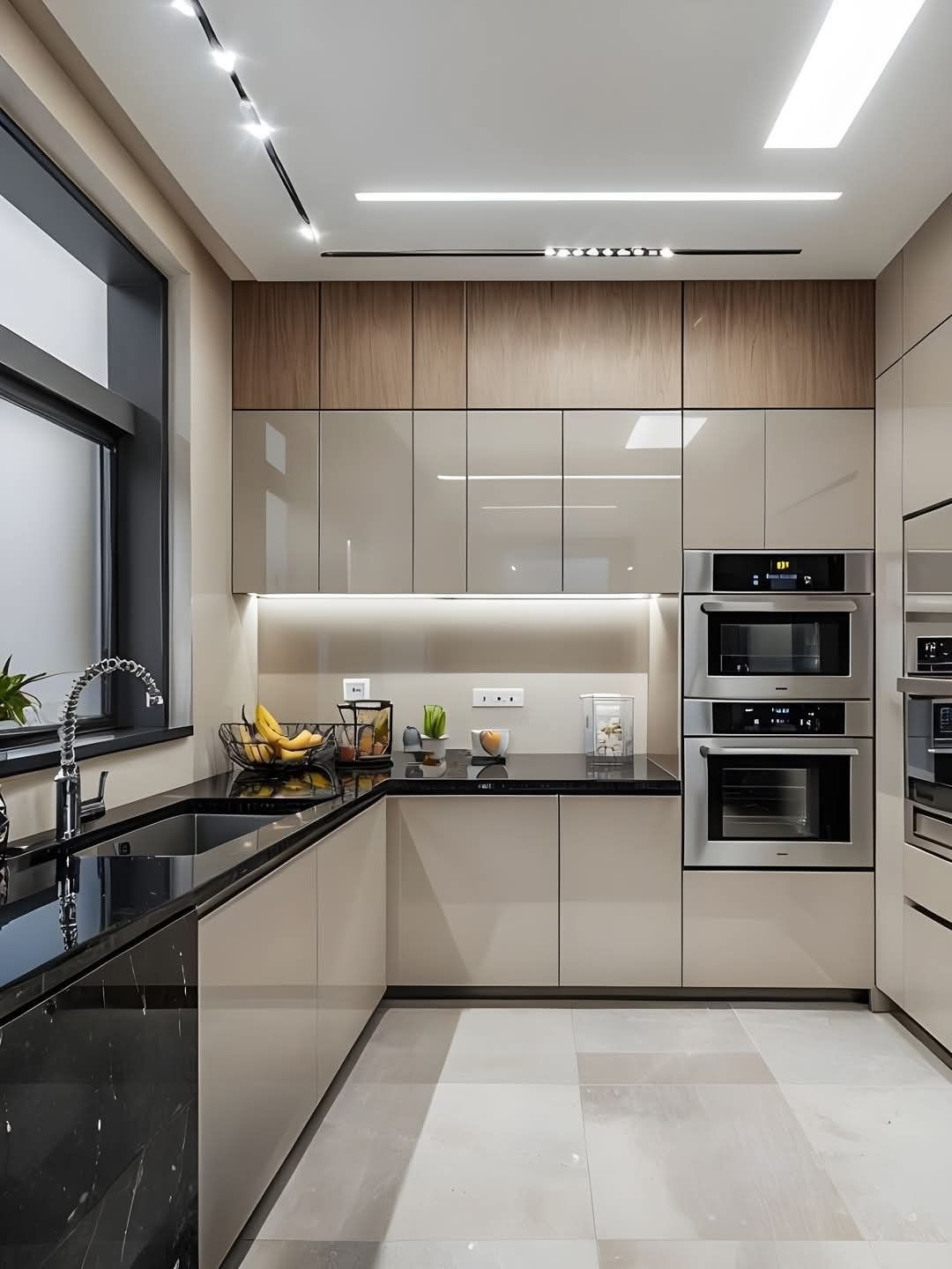 Two-Tone Wood and Gloss Modern