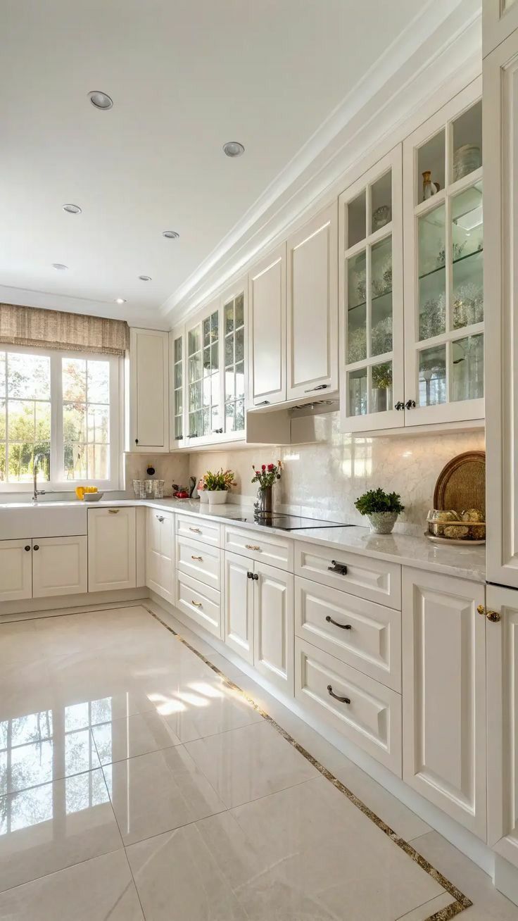 Bright White Traditional Galley