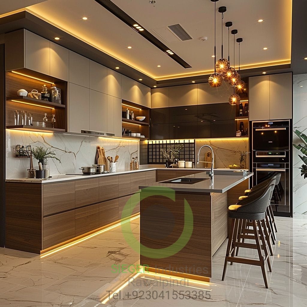 Warm Walnut and Beige Luxury