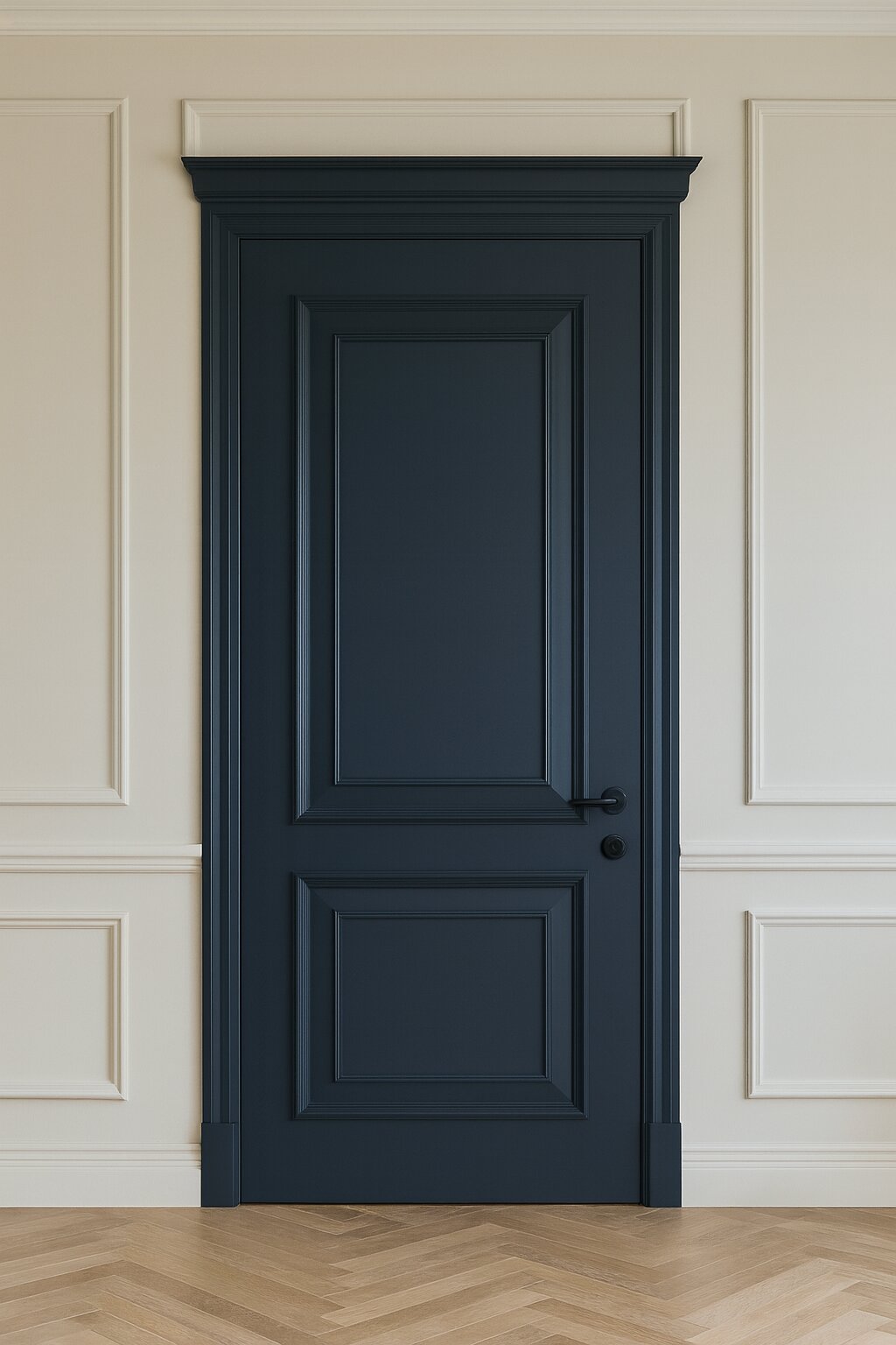Classic Navy/Black Two-Panel Raised Door