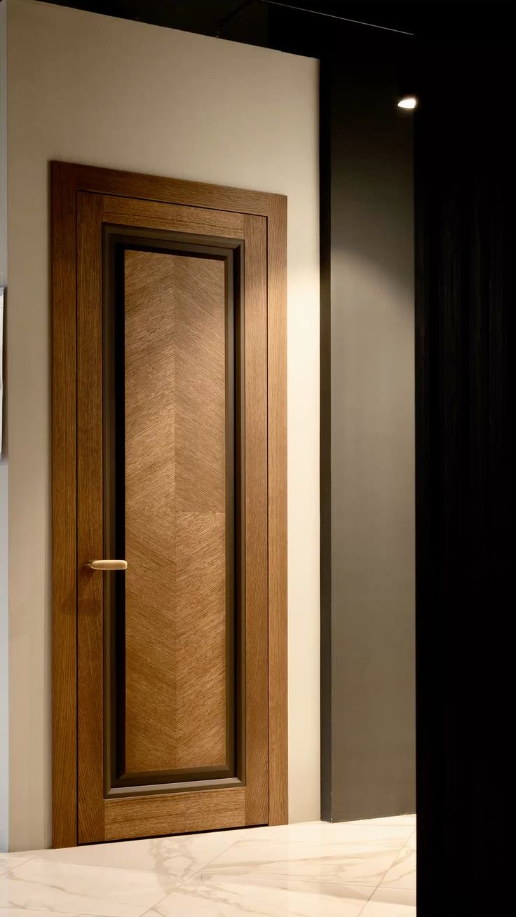 Natural Oak Chevron Herringbone Panel Door