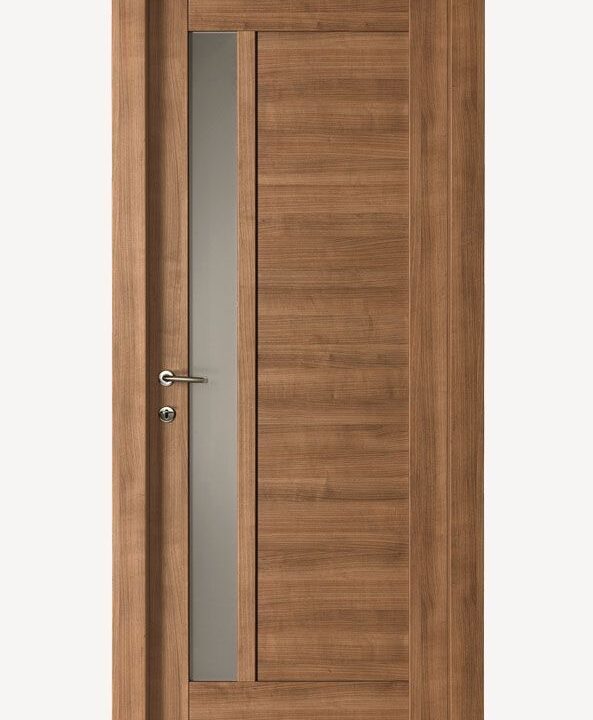 Contemporary Walnut with Vertical Glass Strip