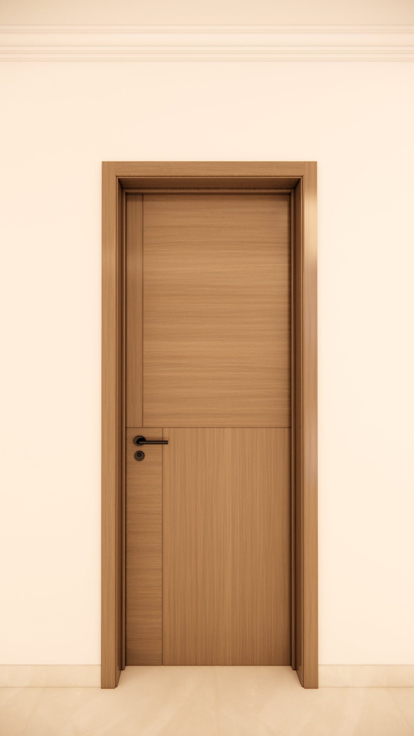 Warm Oak Single Horizontal Rail Door