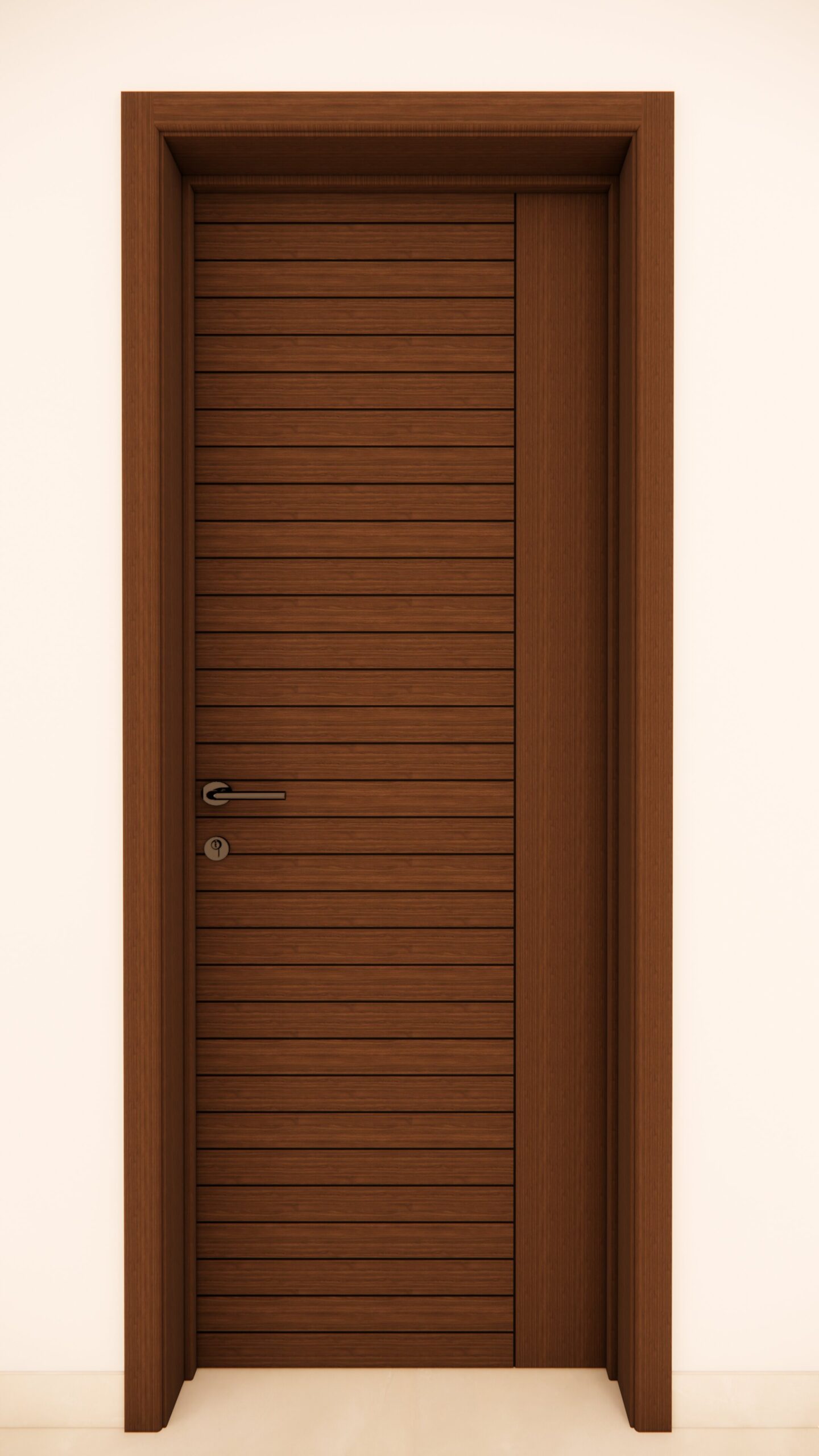 Walnut Multi-Tone Horizontal Slat Door