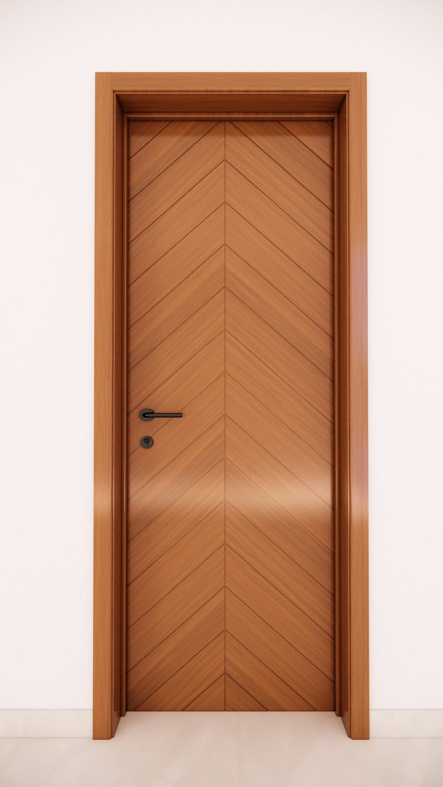 Medium Oak Chevron Pattern Door