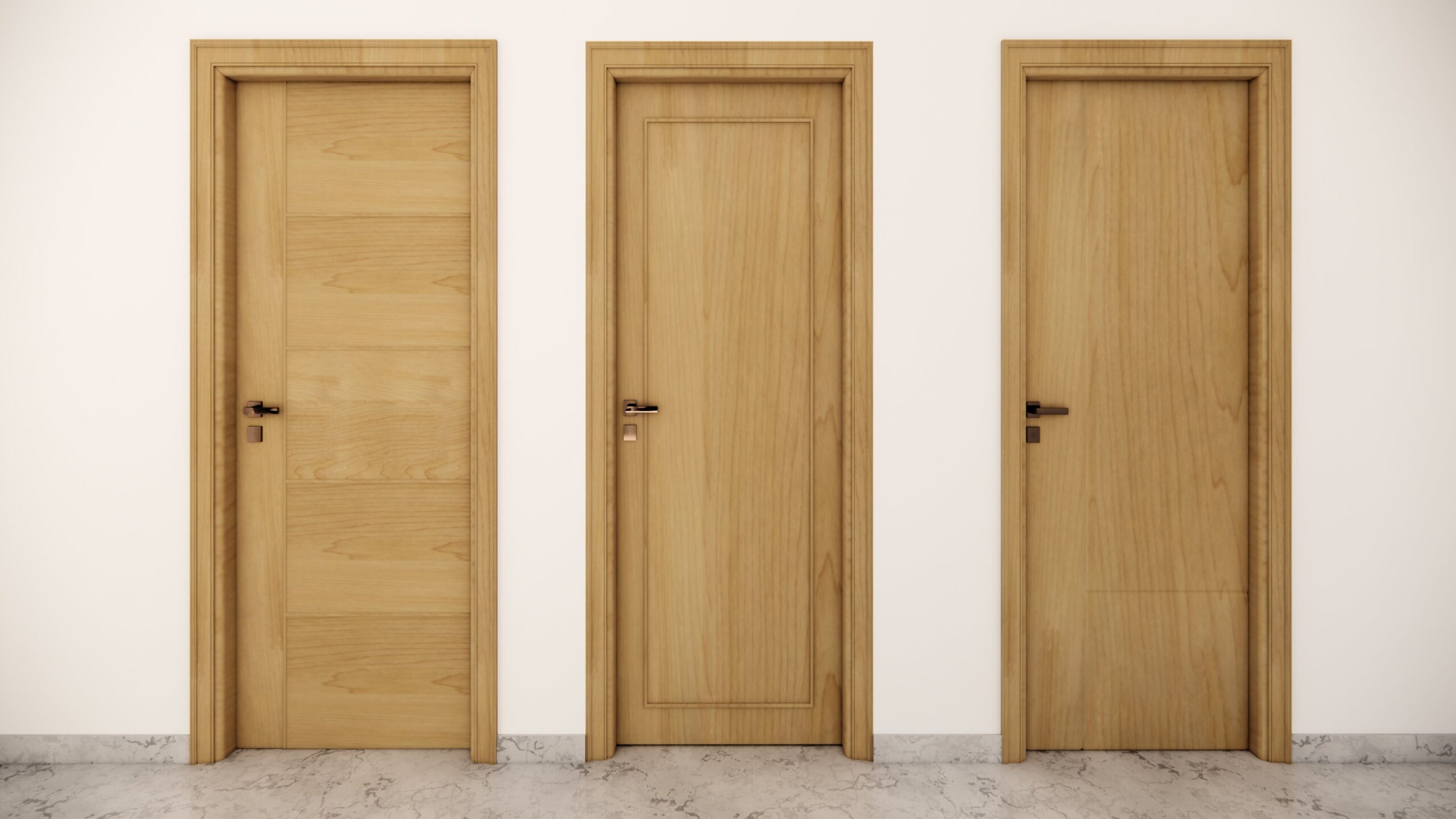 Natural Oak Traditional Three-Design Comparison